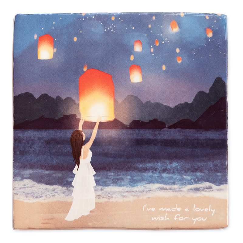 Storytiles Delft Blue Making Memories Wandfliese S 10x10 cm Wunschballon