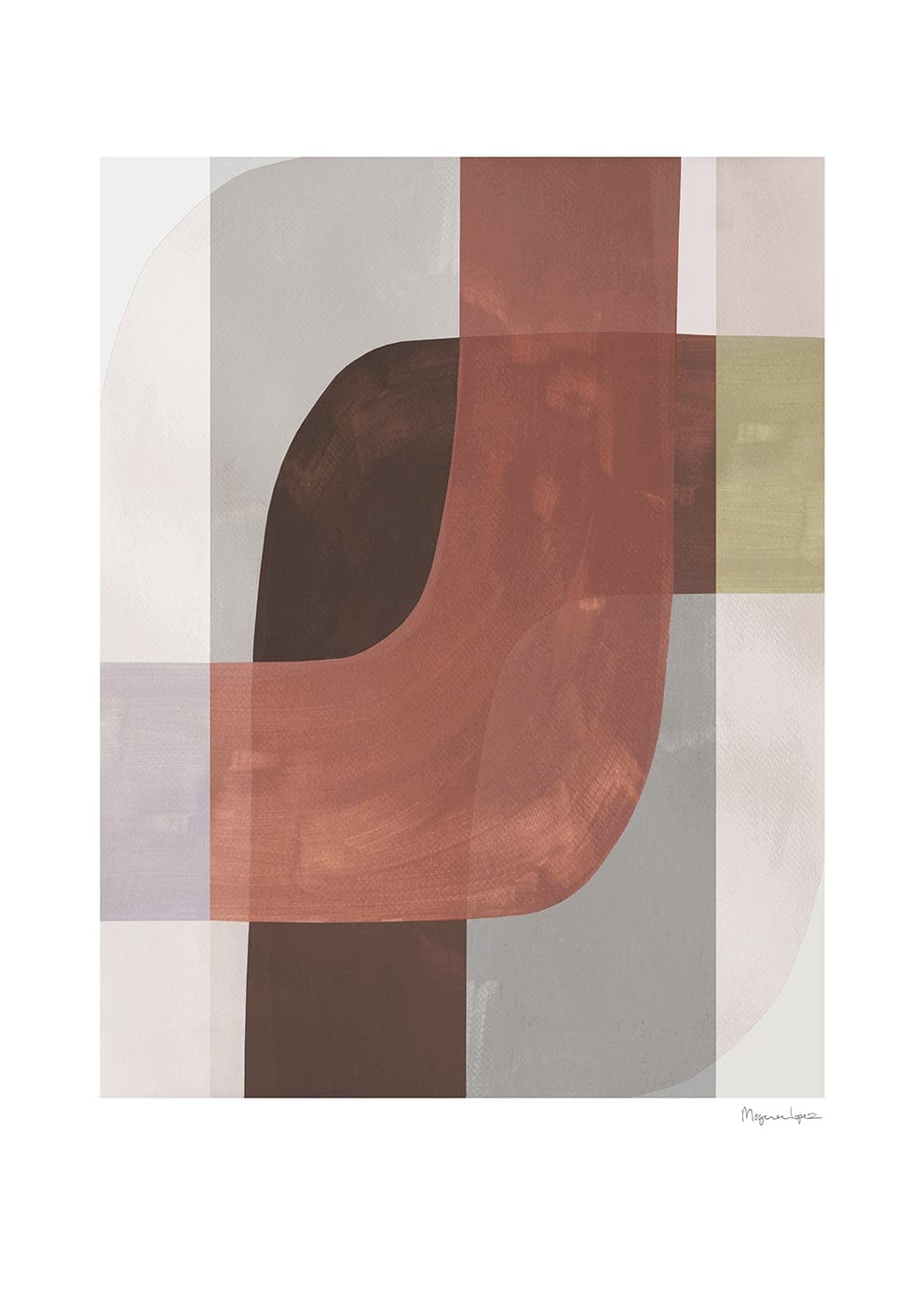 The Poster Club Flow Poster 50x70 braun-beige