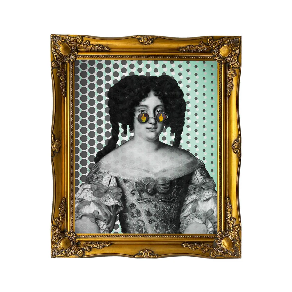 Mineheart Dotty for You A Bit Rude Poster Grau-Grün 30x41 cm