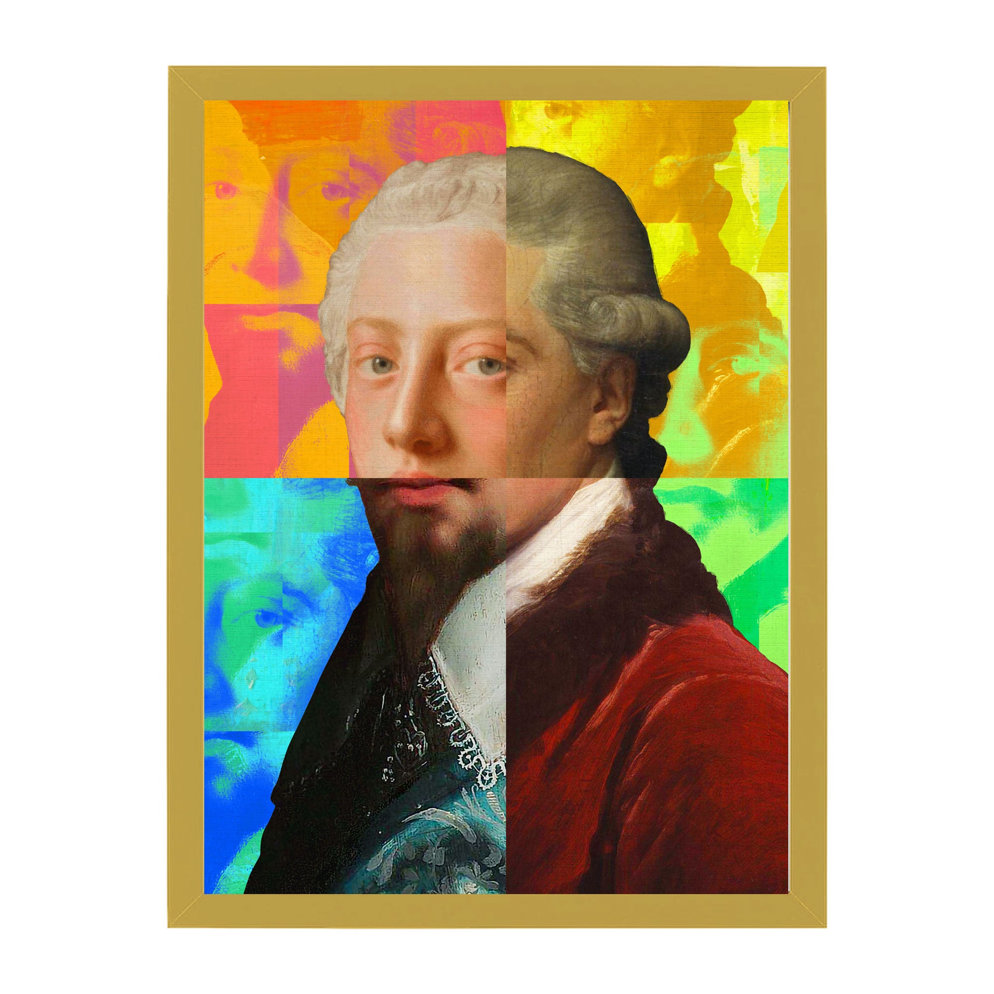 Mineheart Gentleman Puzzled Leinwandbild Rot 30x41cm