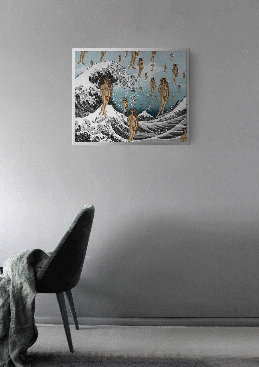 Mineheart Wall Art Birth of Venus Golconde Leinwandbild weiß 21x30cm