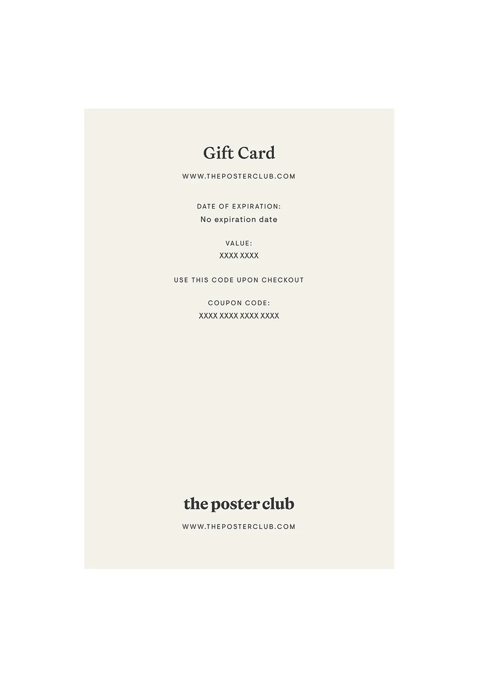 The Poster Club Art Prints Gift Card Geschenkkarte 25 Euro