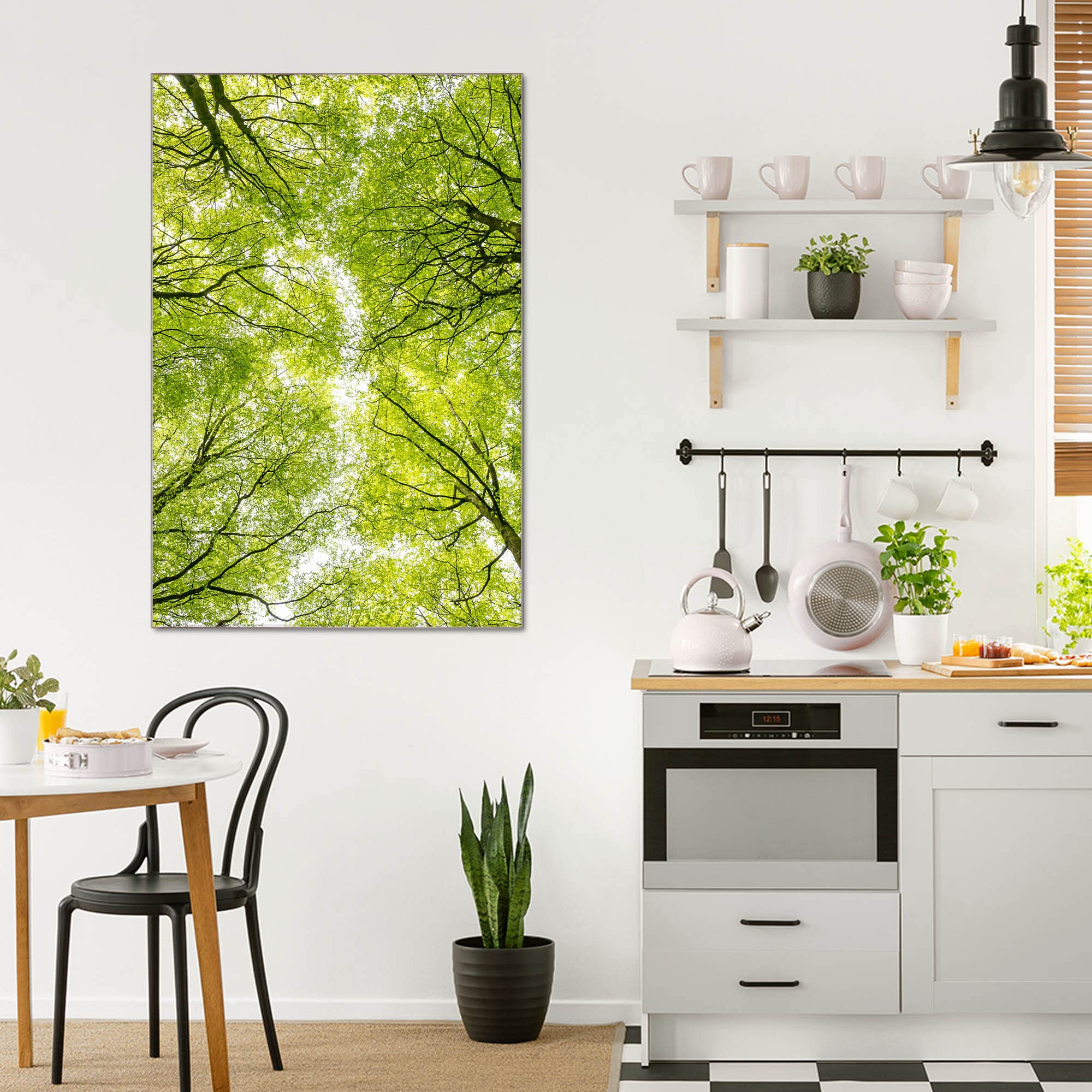 Banjado Magnettafel Zwischen Bäumen Glasboard 40x60 Wald