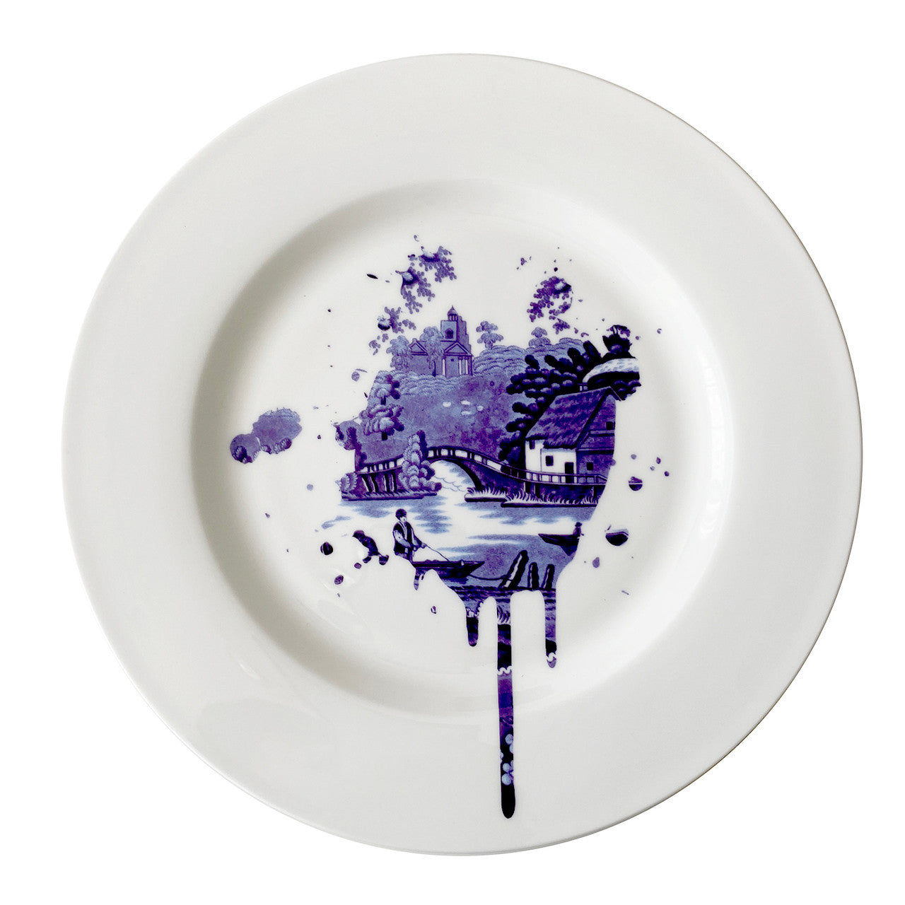Mineheart Undercover Antique Teller Bone China Blau-Weiß