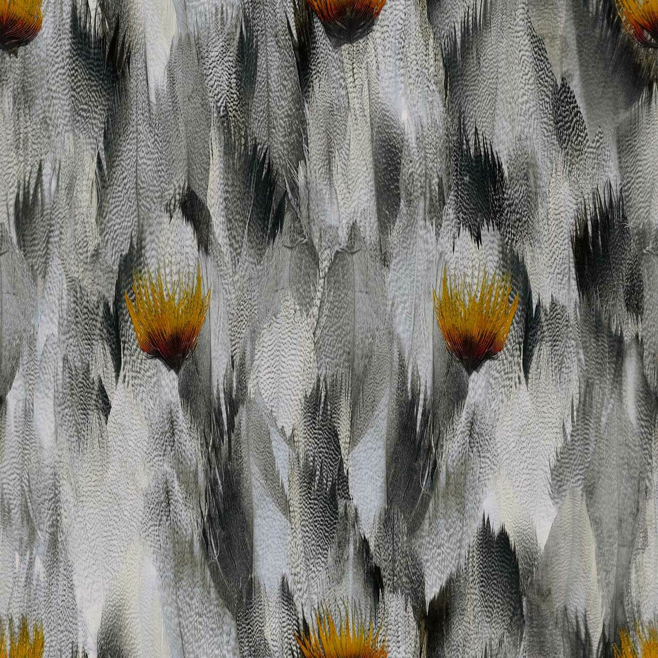Mineheart Natural Feathers Tapete Grau Orange