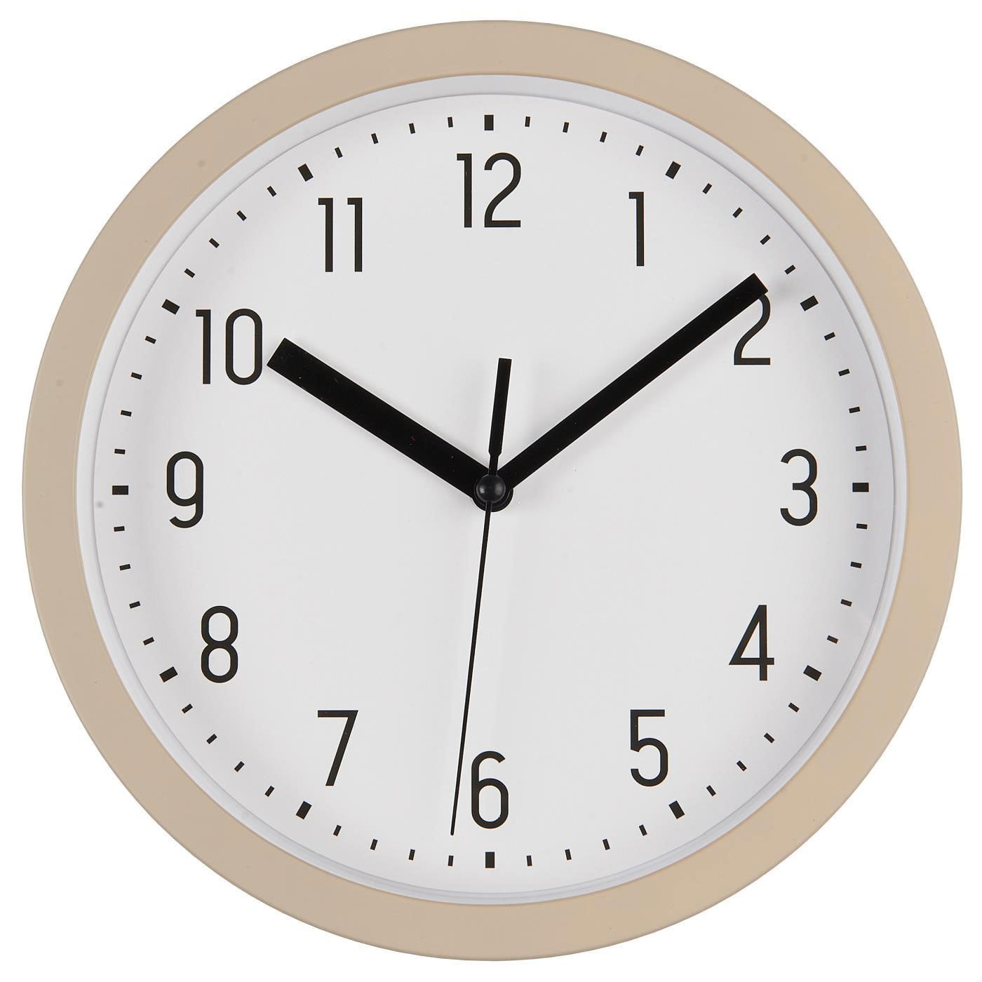 LS-LebenStil Nostalgie Wanduhr 20cm Sand Beige Analog