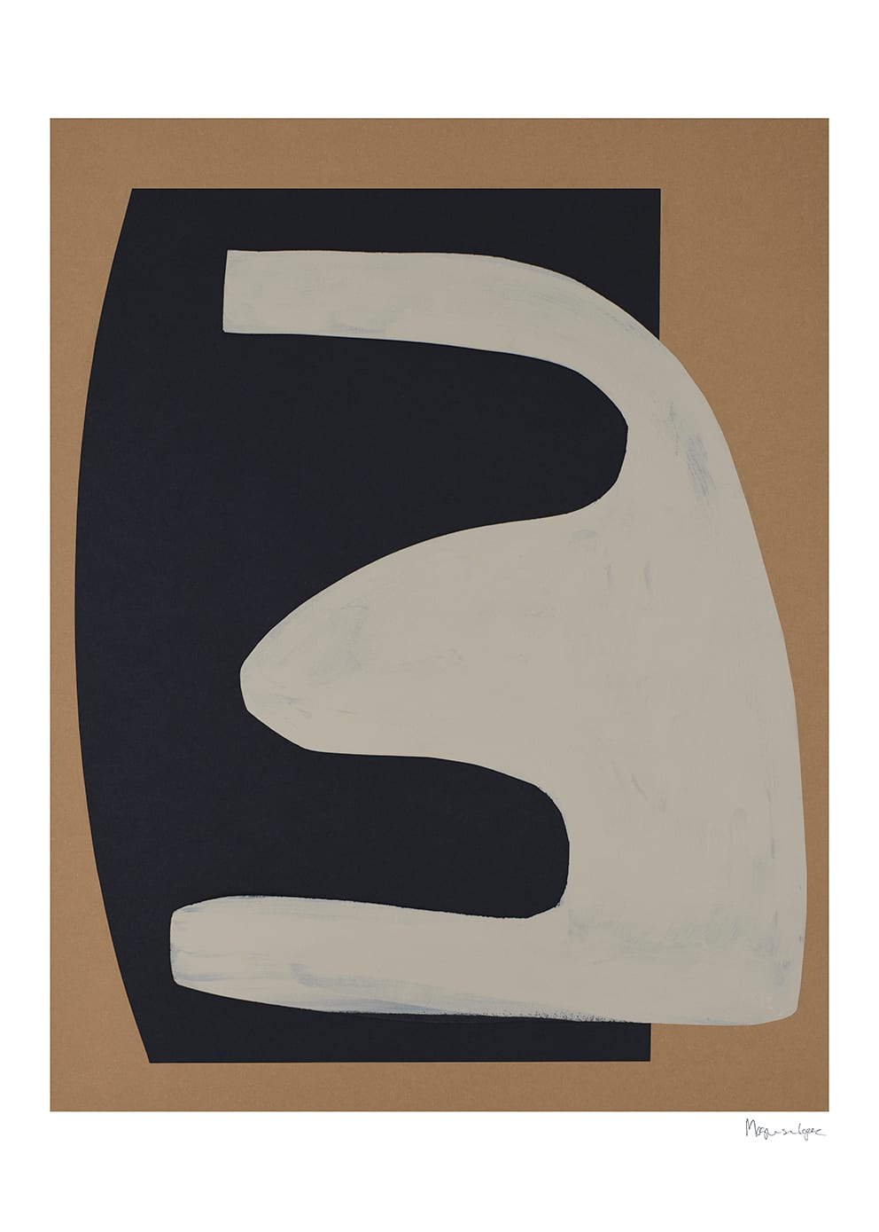 The Poster Club Beige on Black Poster 30x40 schwarz