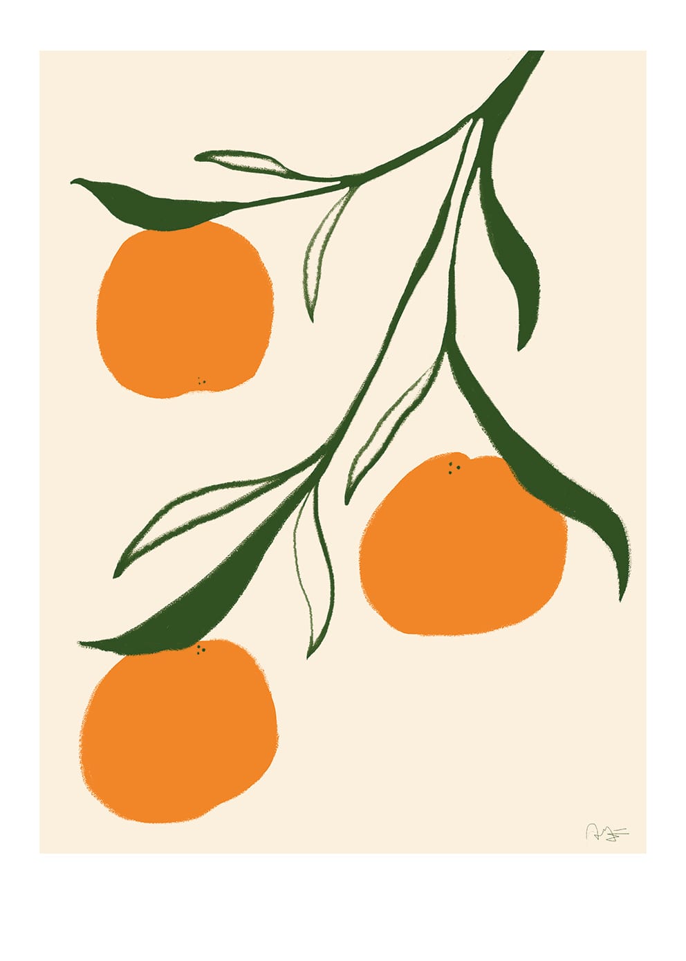The Poster Club Art Prints Orange Poster 30x40 cm beige