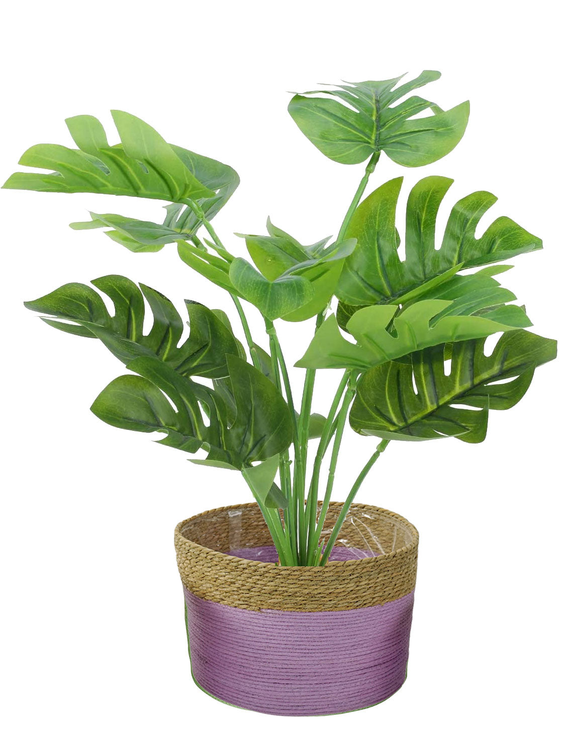 LS-LebenStil Garten & Camping Palma Seegras Übertopf Flieder 33cm
