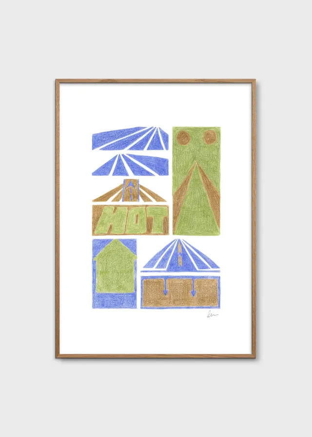 The Poster Club Récit No. 02 Kunstdruck A4 blau abstrakt