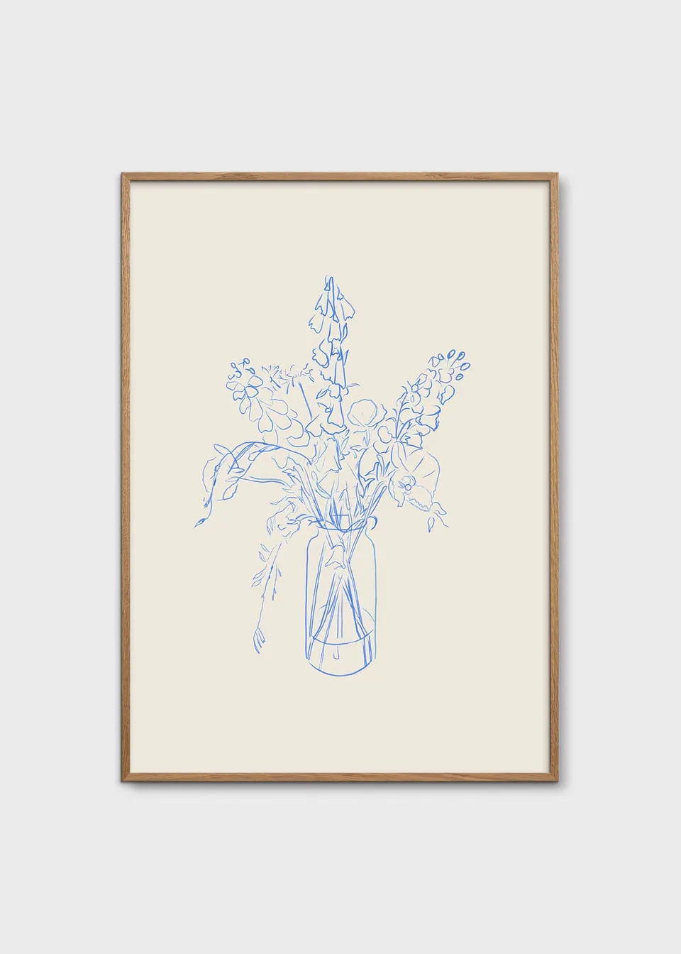 The Poster Club Flower Study Poster 30x40 cm blau