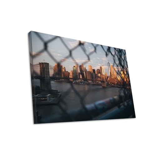 Hustling Sharks Skyline im warmen Abendlicht Wandbild 30x40