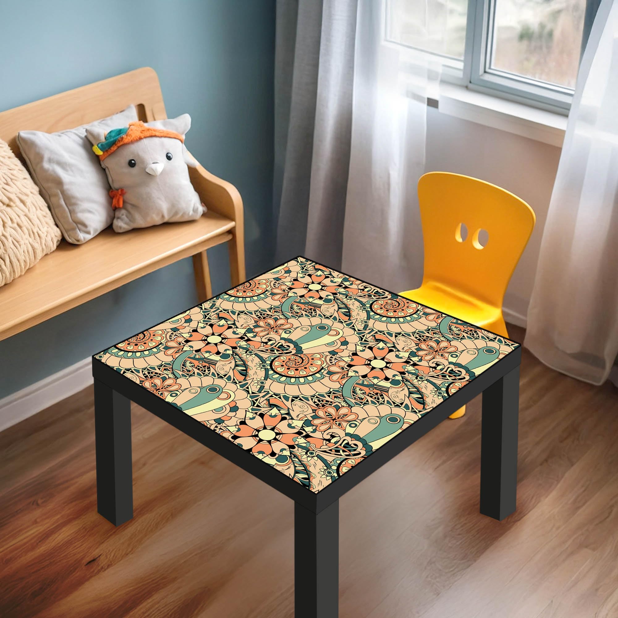 Banjado Möbelfolie Vintage Flower 3 Tischfolie 55x55