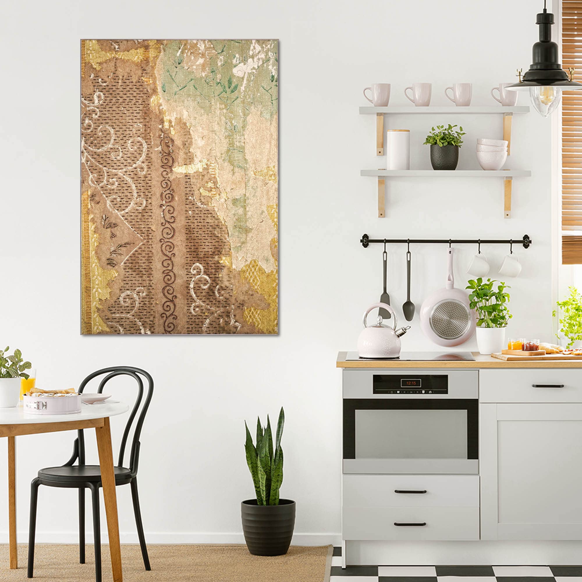 Banjado Magnettafel Alte Tapeten Magnetboard 60x40 abstrakt