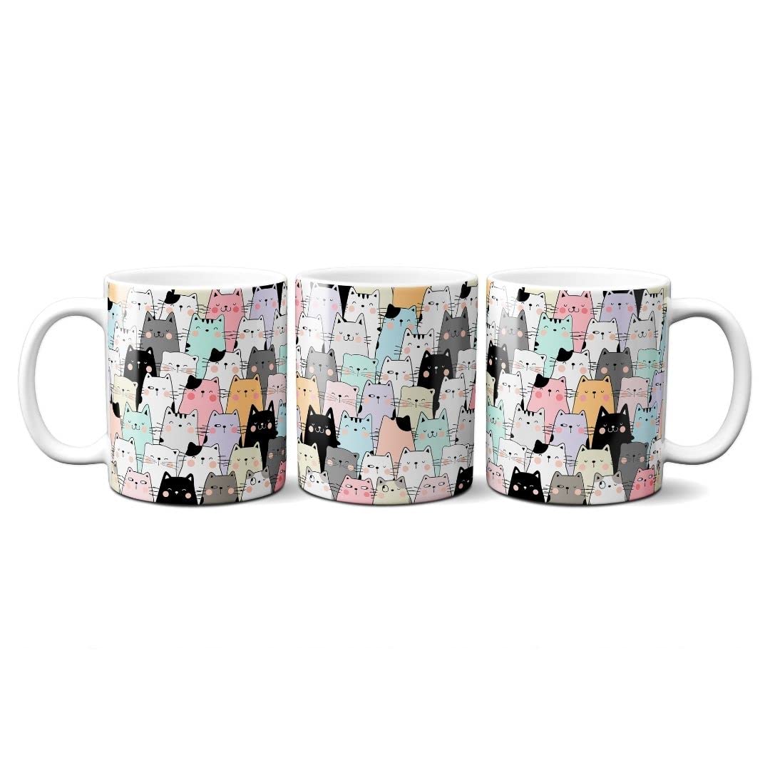 Hustling Sharks Wandbilder Katzen Tasse 330ml bunt Keramik
