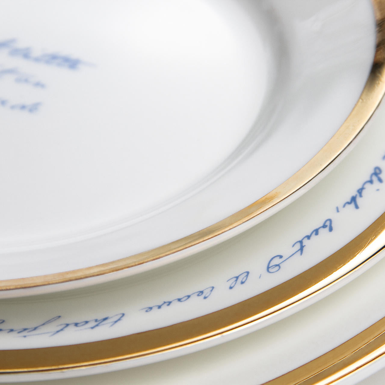 Mineheart Poetry Plates Teller Set Bone China Spruch