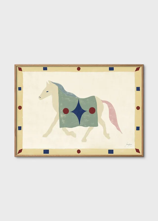 The Poster Club Horse Geometri Poster A4 Tiermotiv