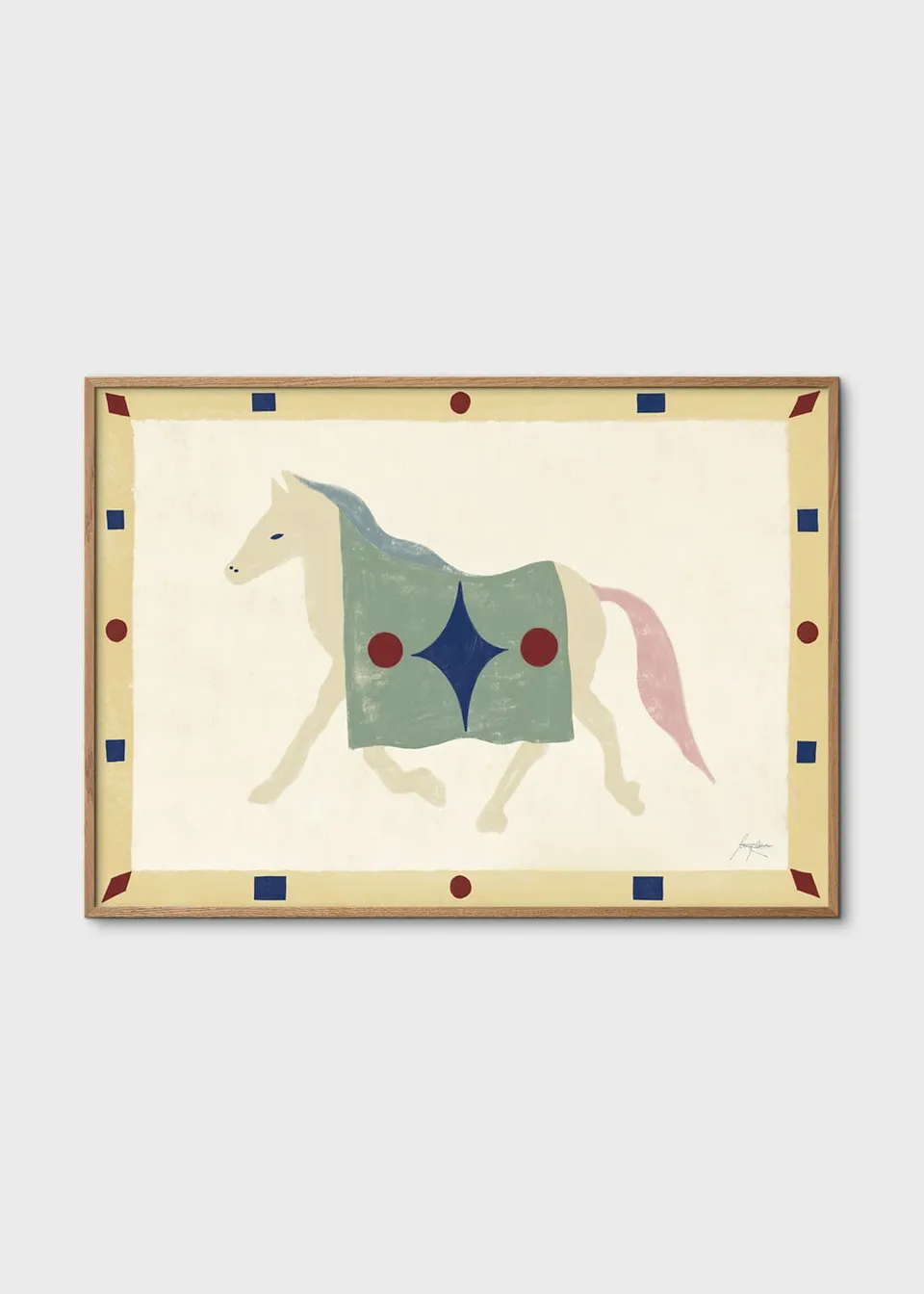 The Poster Club Horse Geometri Poster A4 Tiermotiv