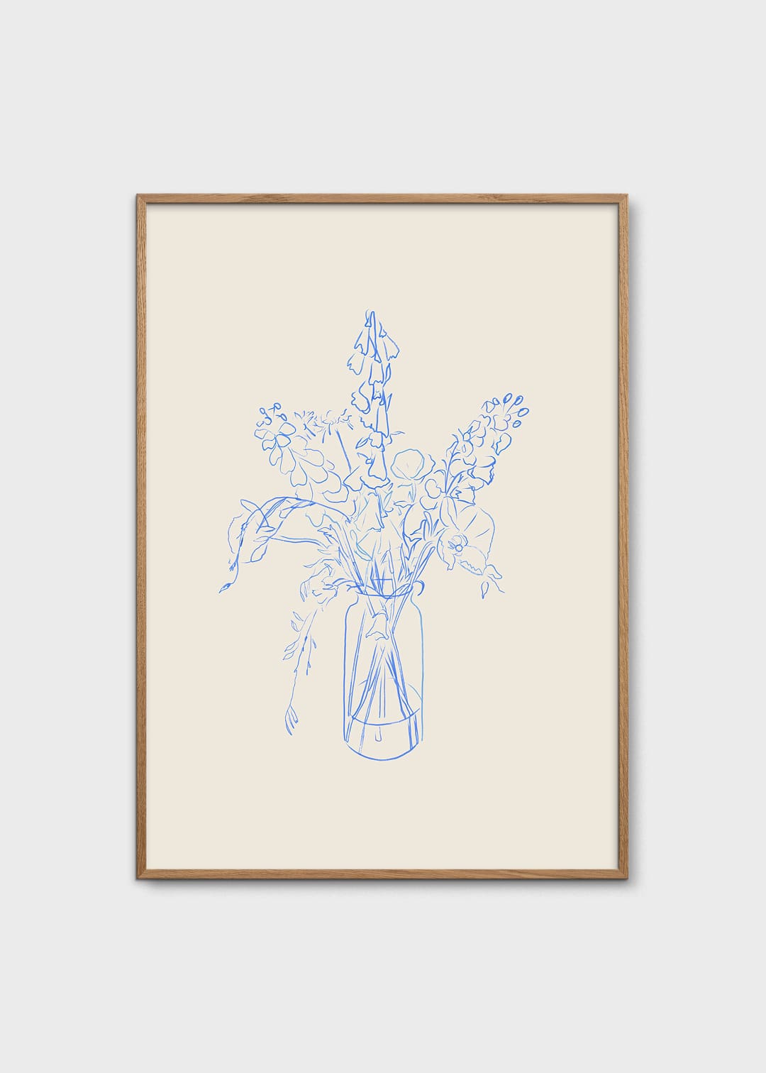 The Poster Club Flower Study Poster 30x40 cm blau