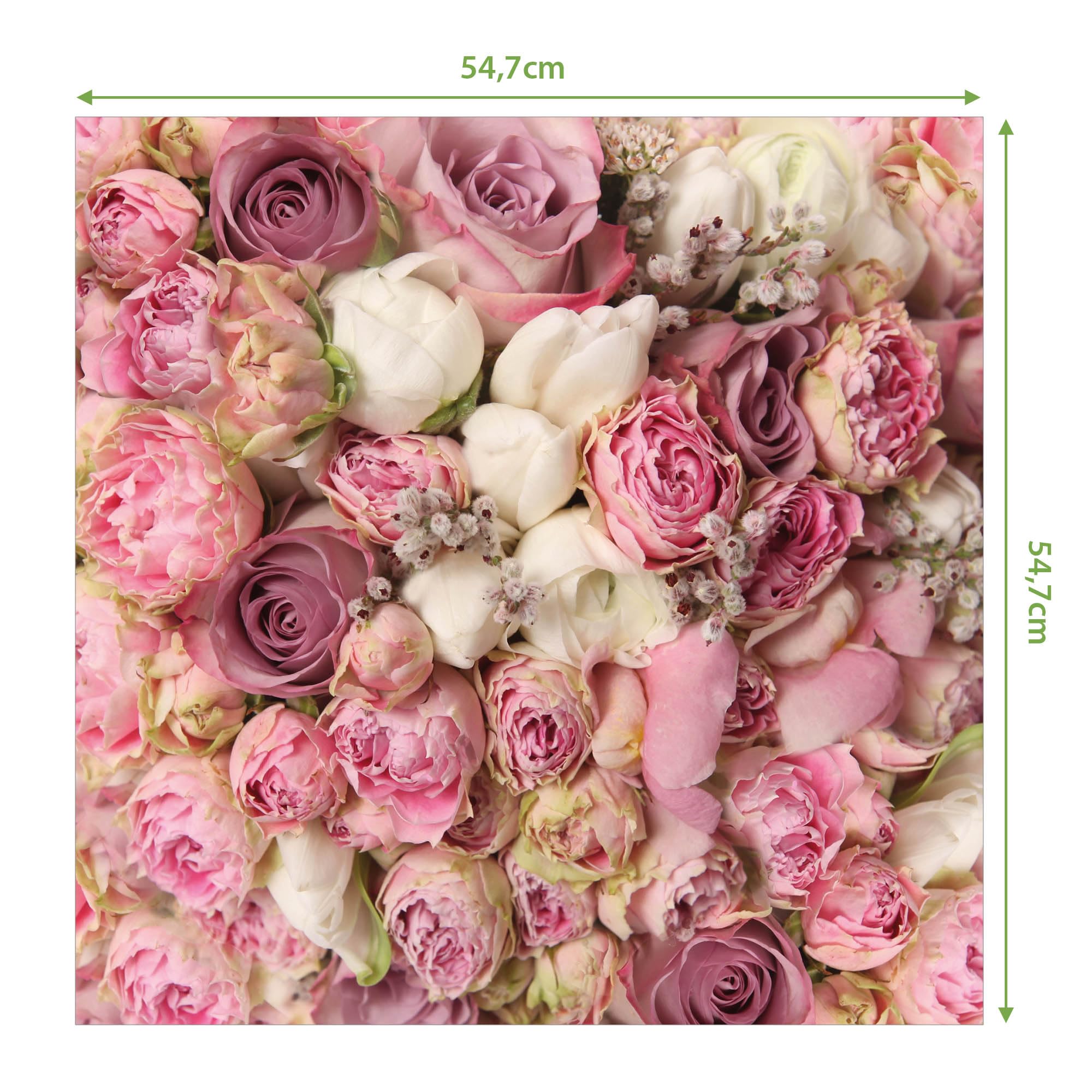 Banjado Möbelfolie Tischfolie Strauss Rosen 55x55 cm