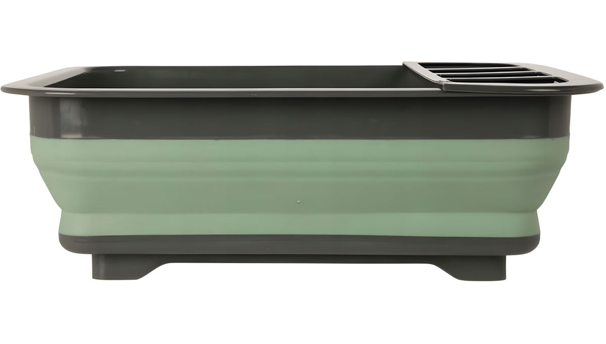 LS-LebenStil Abtropfgestell 37cm Grün-Grau faltbar Geschirrhalter