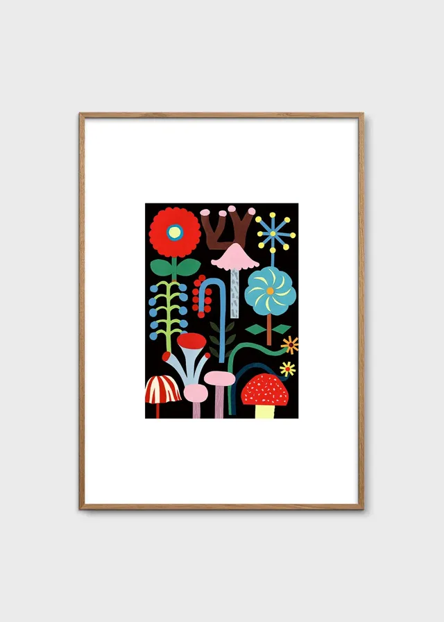 The Poster Club Art Prints The Garden of the Night Poster A4 Botanik