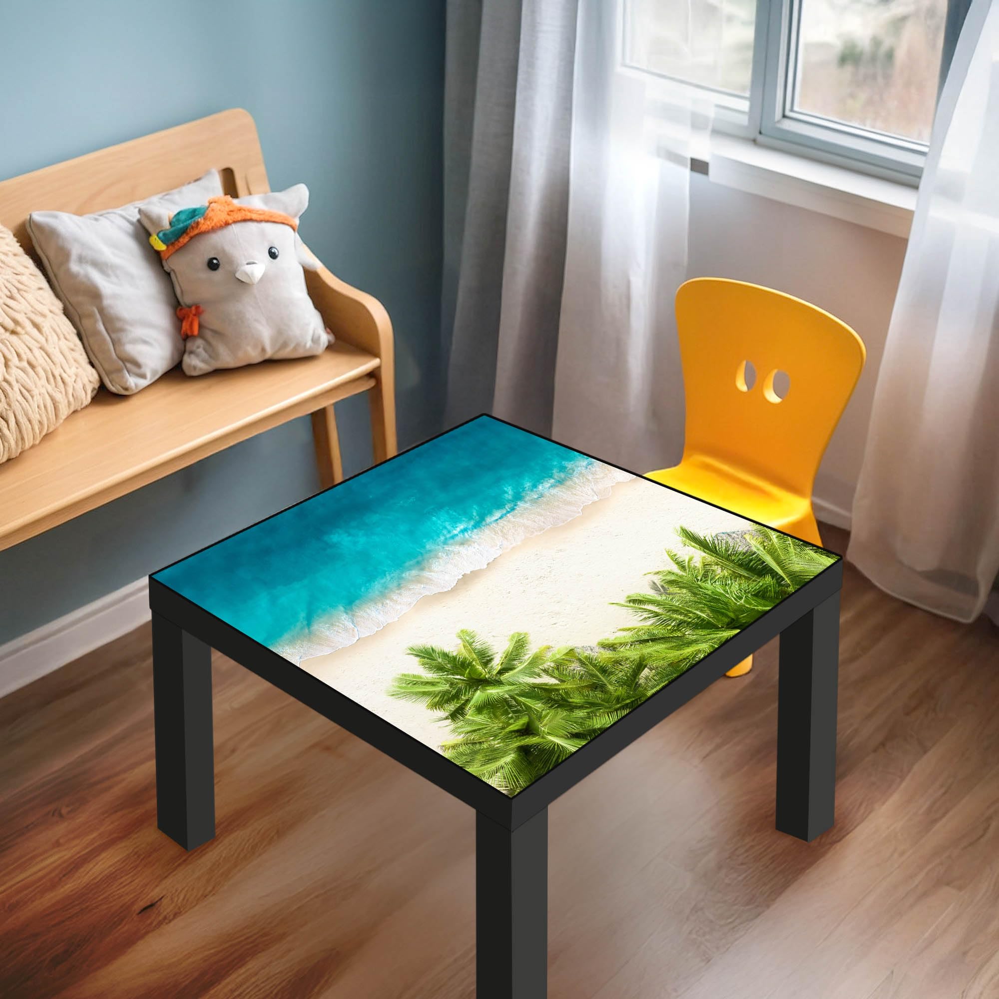 Banjado Möbelfolie Tischfolie Strandtag 55x55 selbstklebend