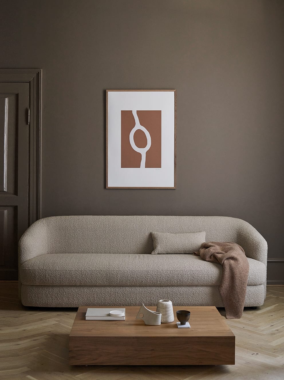 The Poster Club Composition 05 Kunstdruck 30x40 cm Braun
