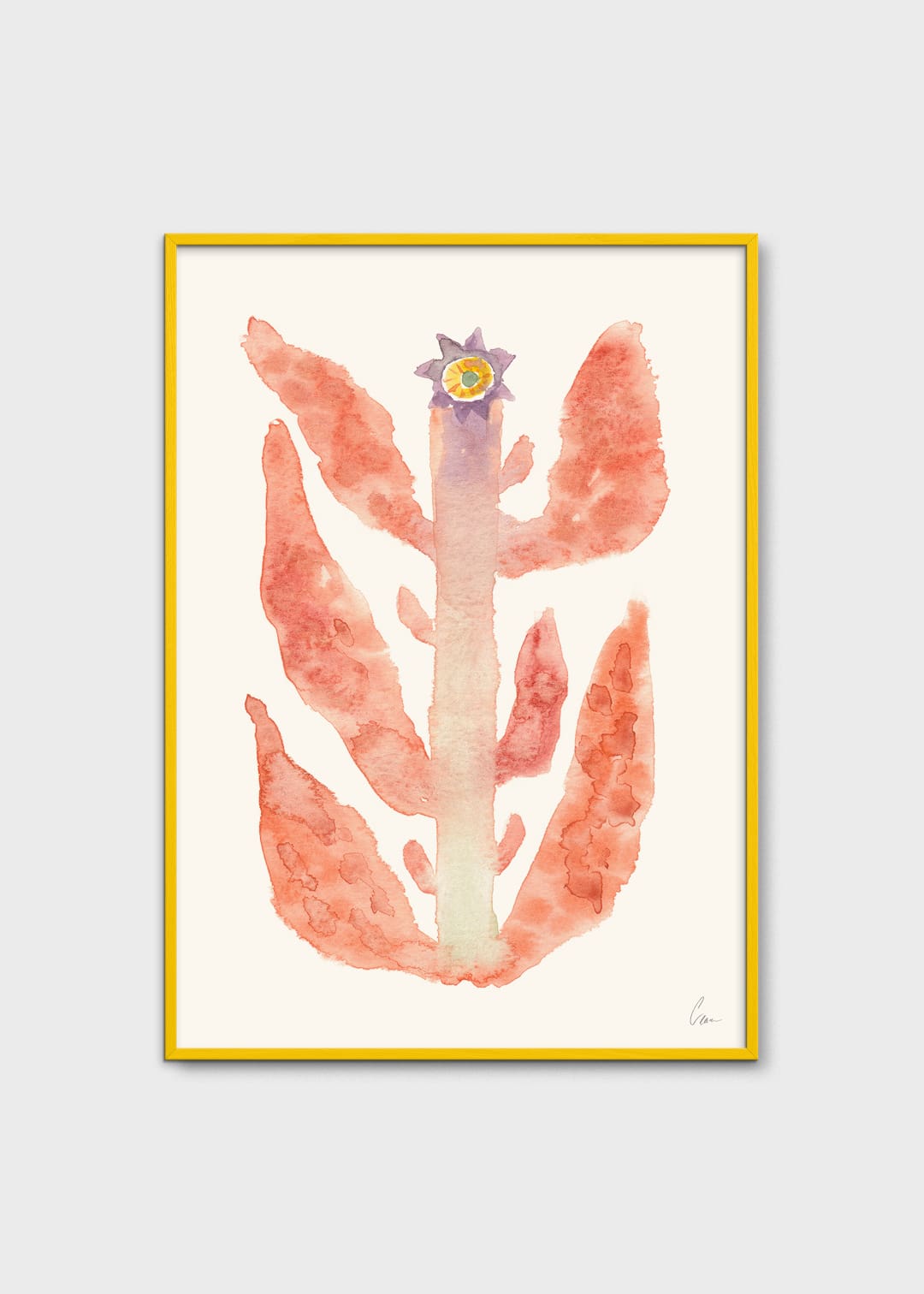 The Poster Club Augusti Poster A4 Orange Botanik