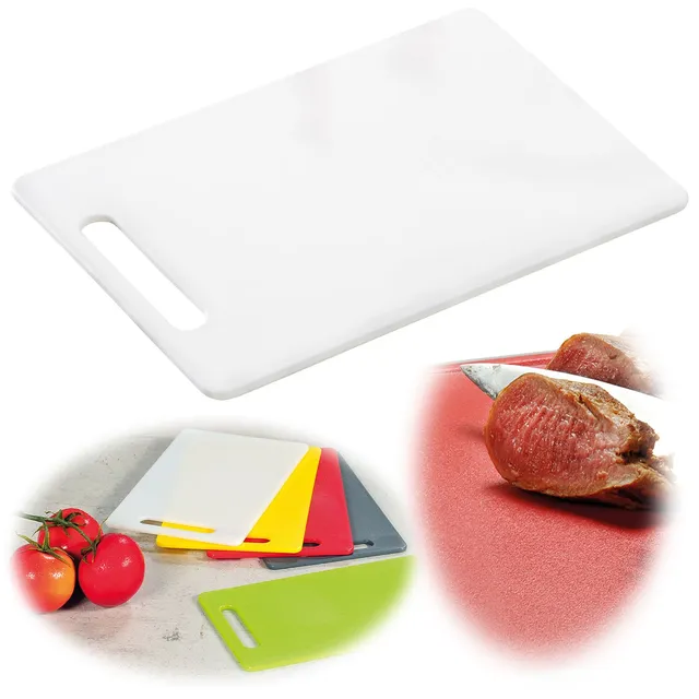 LS-LebenStil Küche Schneidebrett Weiß 34cm Griff Kunststoff