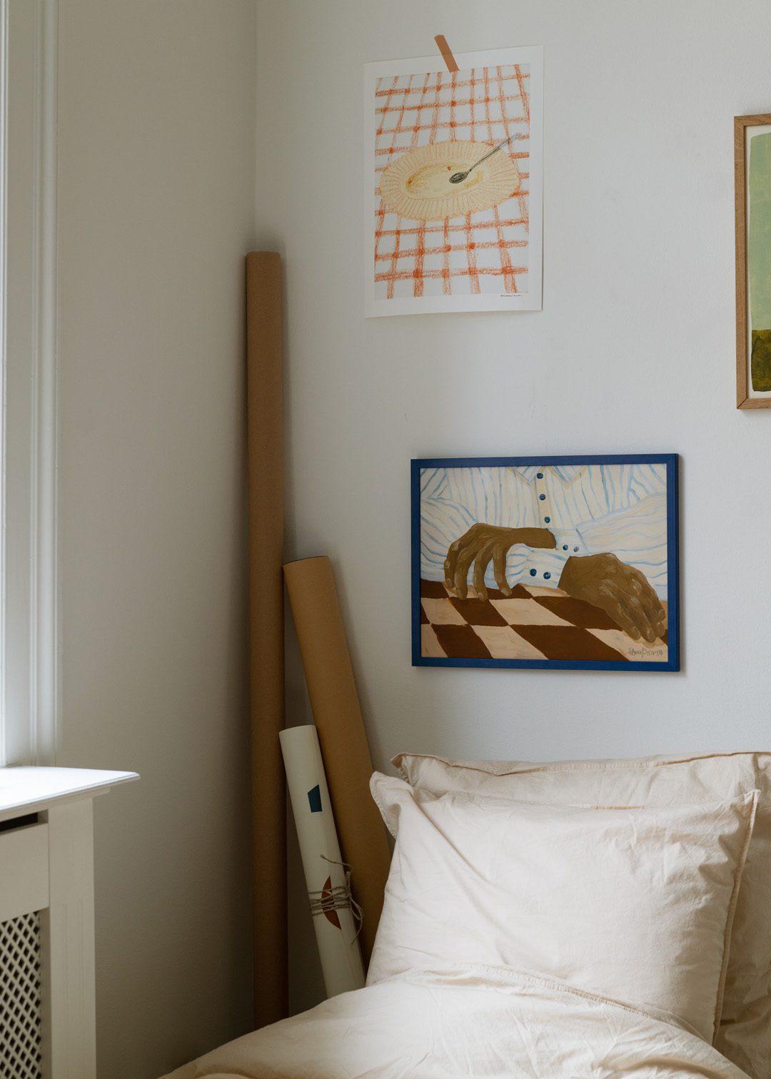 The Poster Club Light Stripes Poster 30x40 cm blau