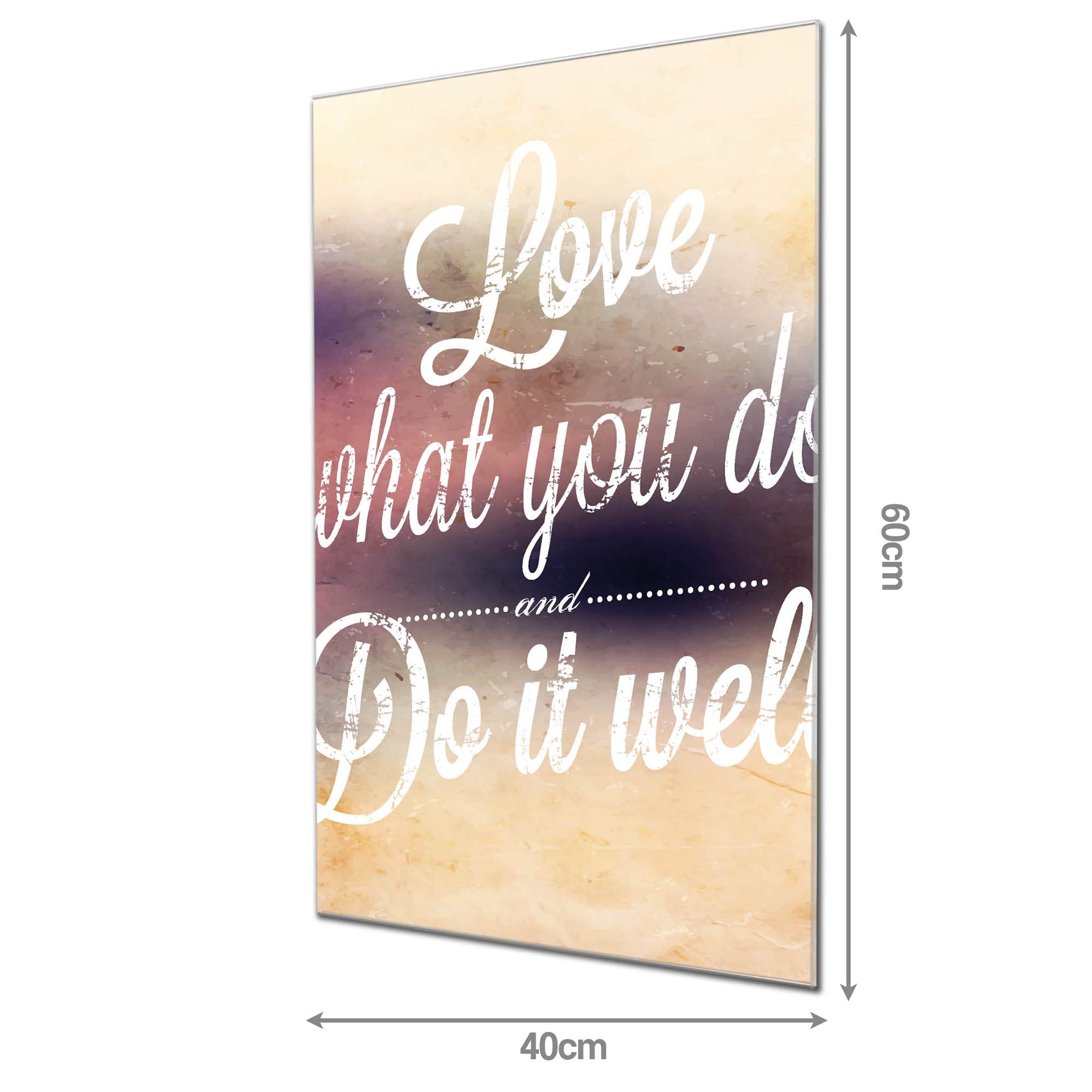 Banjado Magnettafel Love What You Do Magnetboard 60x40 cm