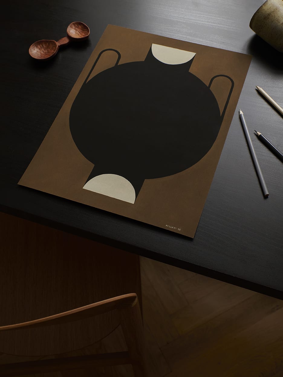 The Poster Club Art Prints Silhouette af a Vase 11 Poster 30x40 cm schwarz