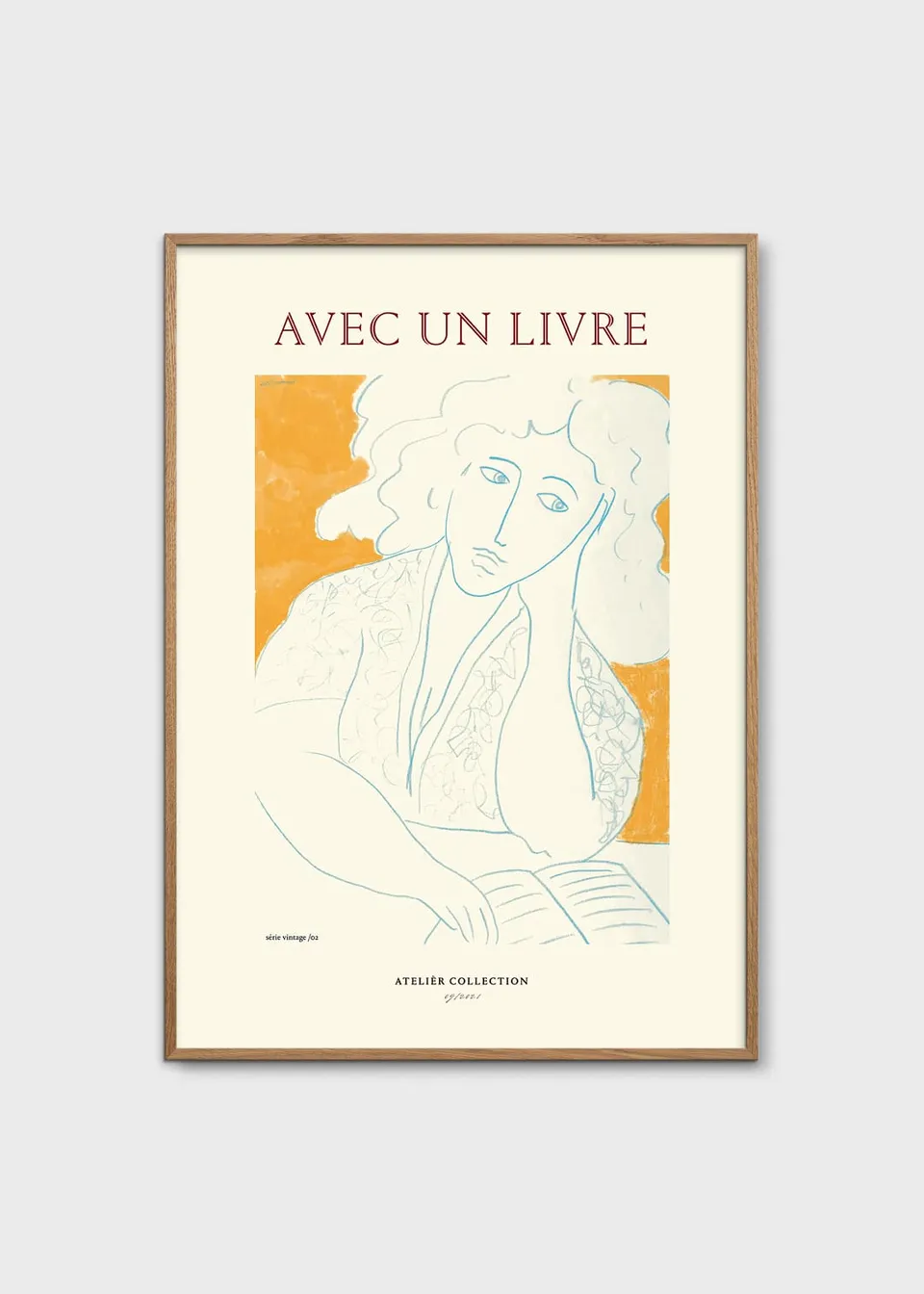 The Poster Club Avec Un Livre Poster 30x40 cm Orange Gelb
