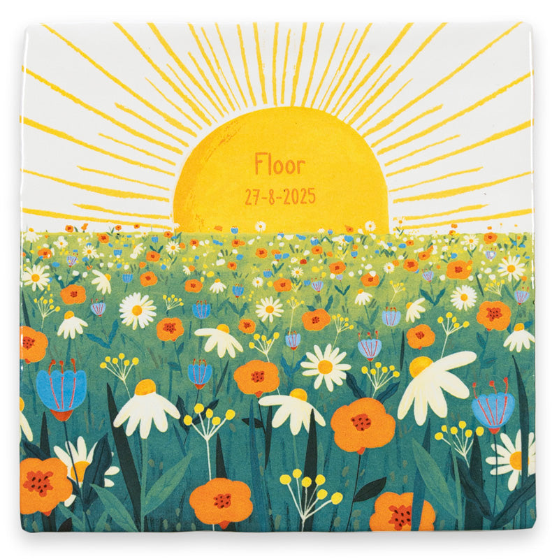 StoryTiles Delft Blue Sun will shine Fliese S 10x10 cm Sonne