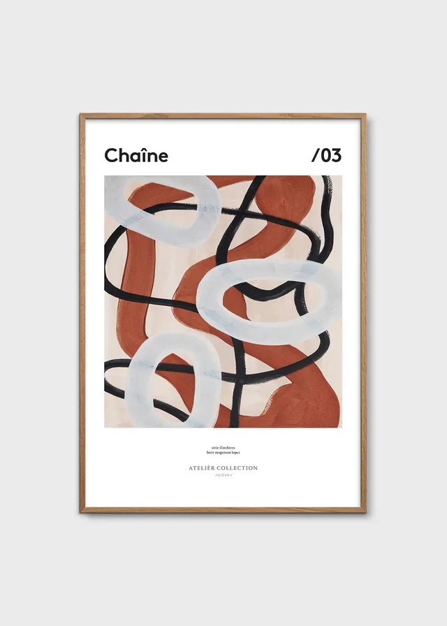 The Poster Club Chaine Poster 30x40 cm grau