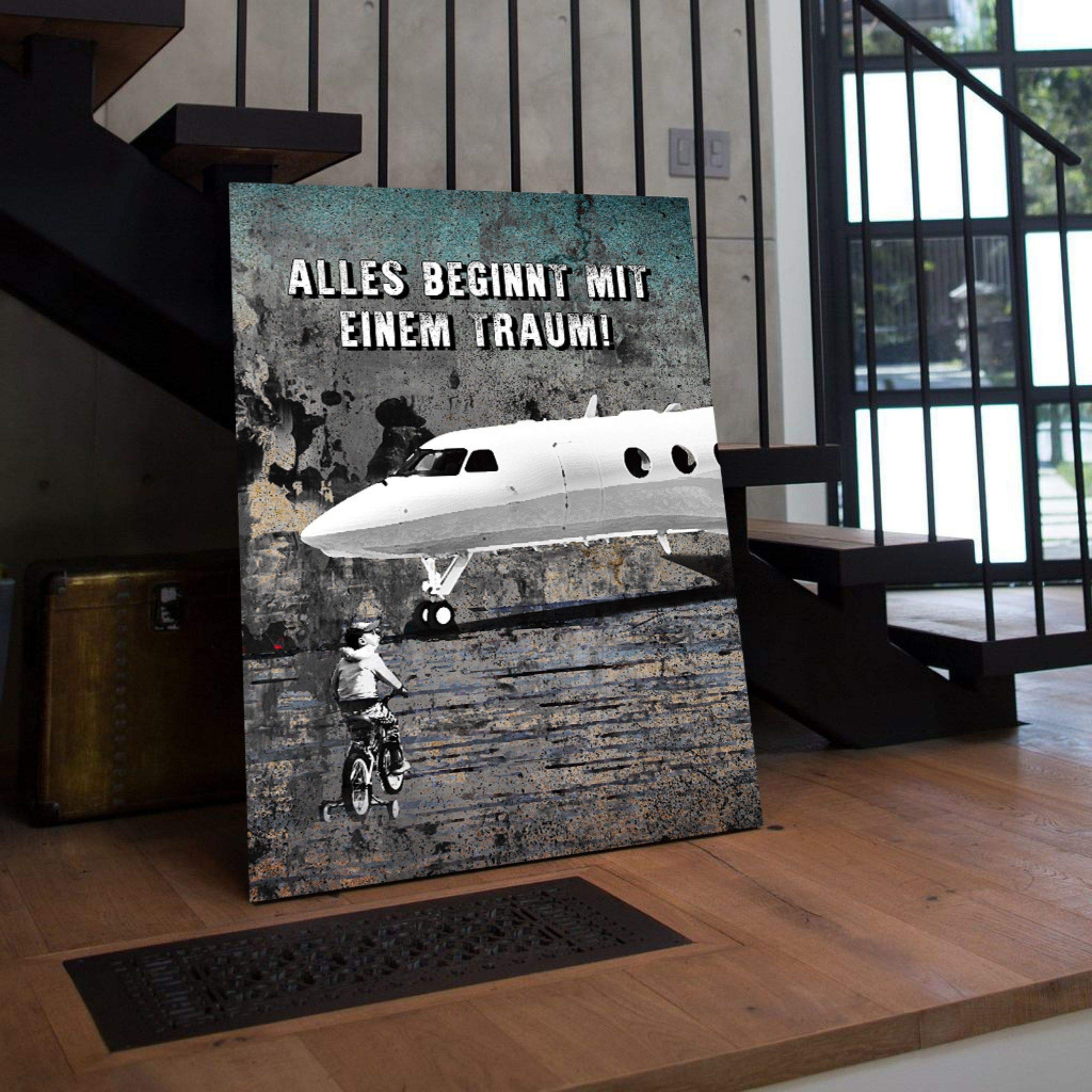Hustling Sharks Alles beginnt mit einem Traum Leinwand 30x45