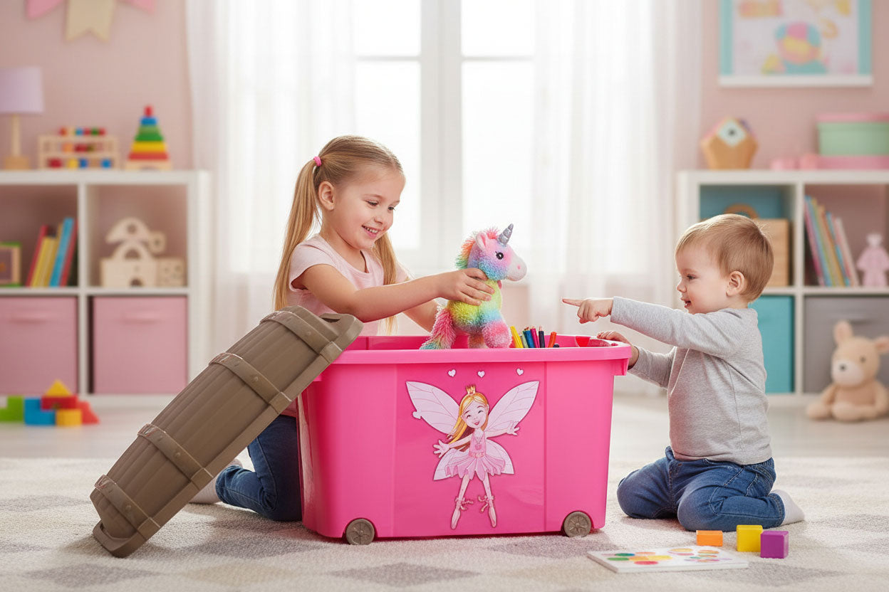 LS-LebenStil Spielzeugkiste Prinzessin XL 60x40cm 57L