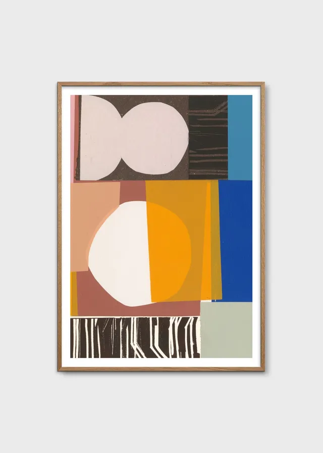 The Poster Club Art Prints Ovebury Poster A4 Blau Abstrakt