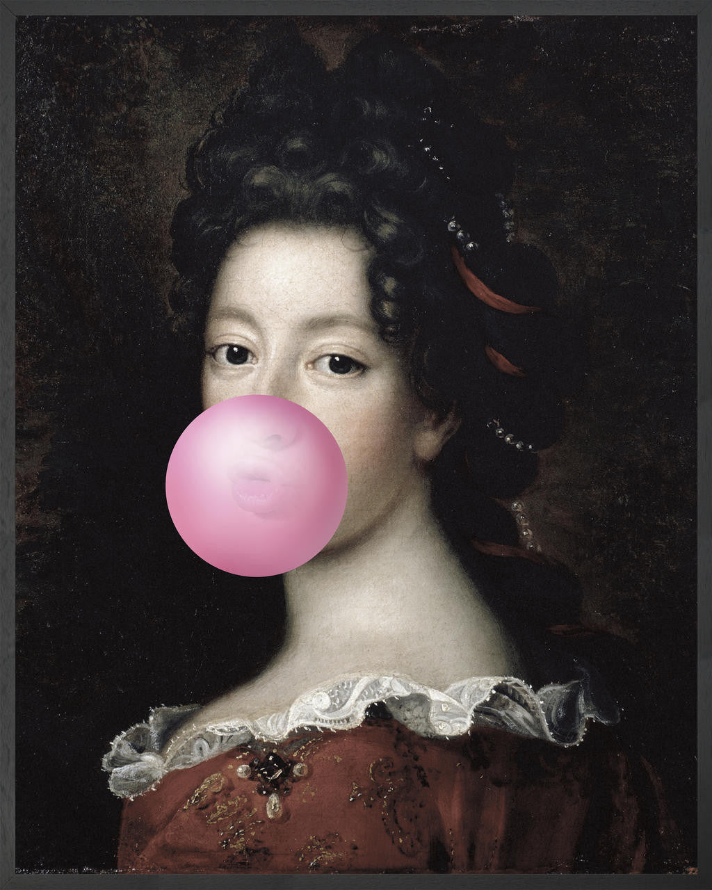 Mineheart Bubblegum Portrait 1 Wandbild 30x41cm rosa