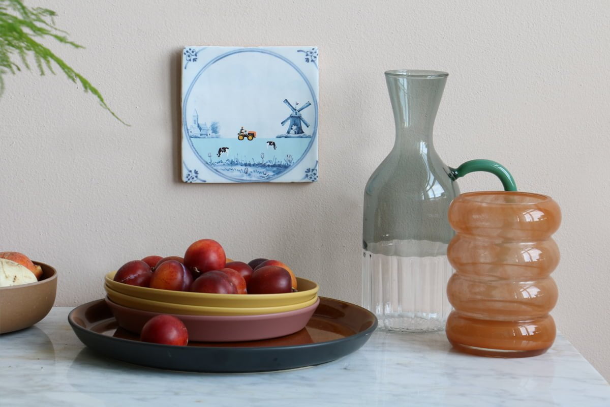 StoryTiles Delft Blue Hollands Glorie Fliese 10x10 cm Kuh
