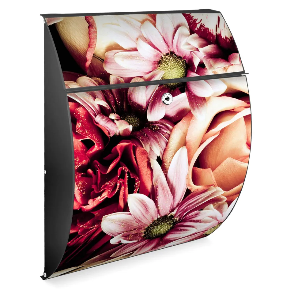 Banjado Riviera 46x33,5x13cm Briefkasten Anthrazit Brautstrauss