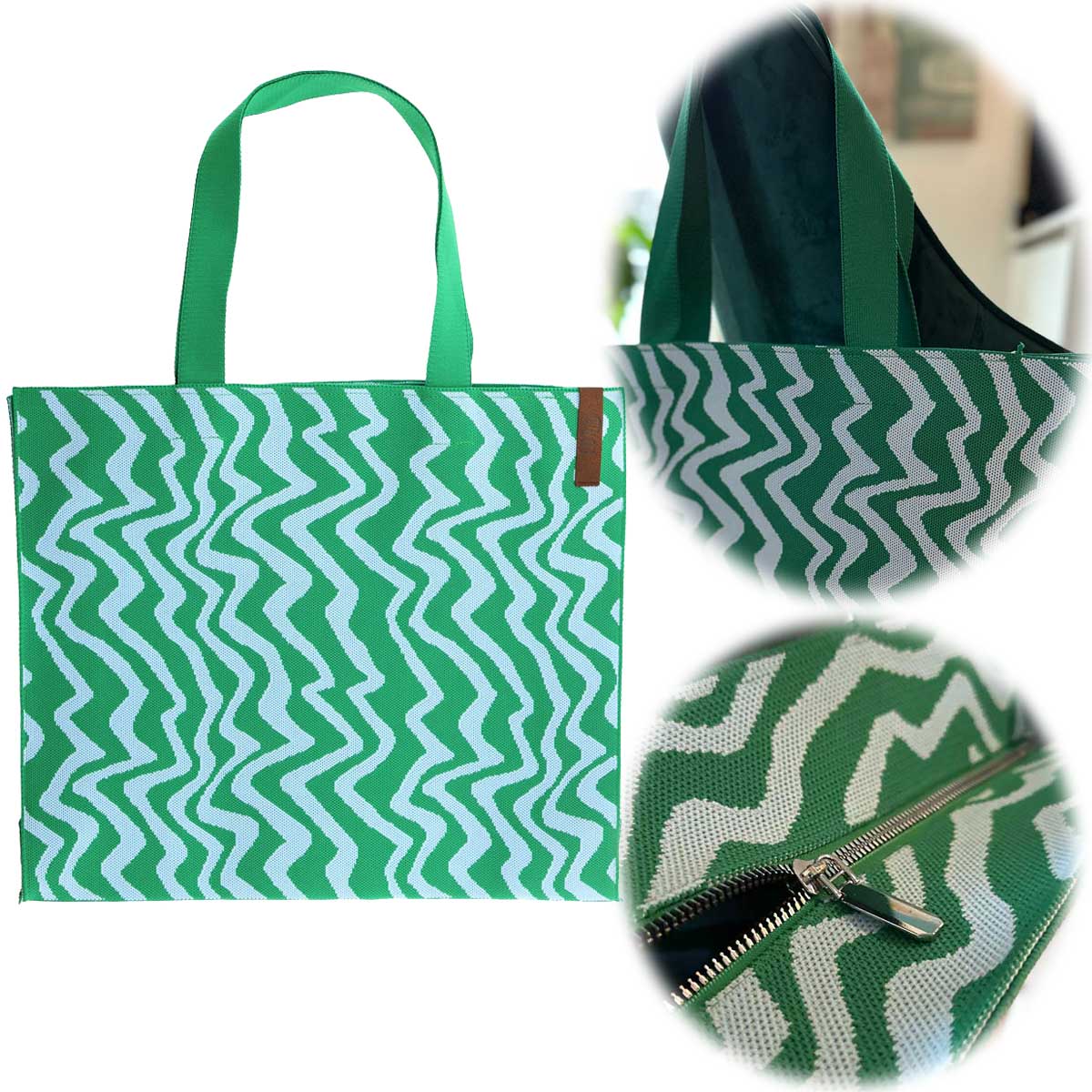 LS-LebenStil Shopper Palma Shopper Grün 35x45cm