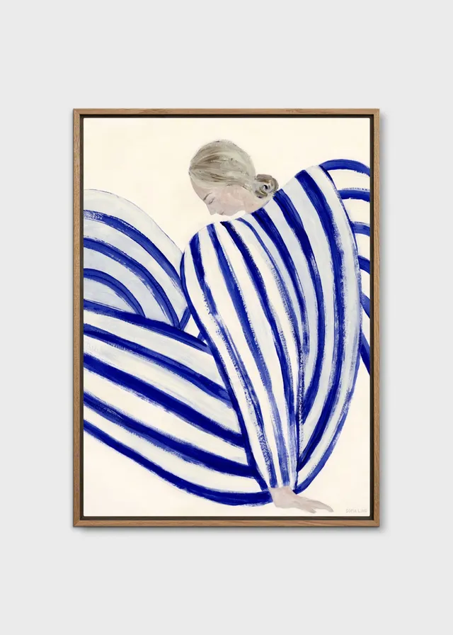 The Poster Club Blue Stripe at Concorde Canvas 30x40 cm blau