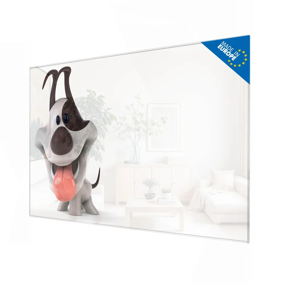 Banjado Magnettafel Comic-Hund Glasmagnettafel 120x80 cm Hund