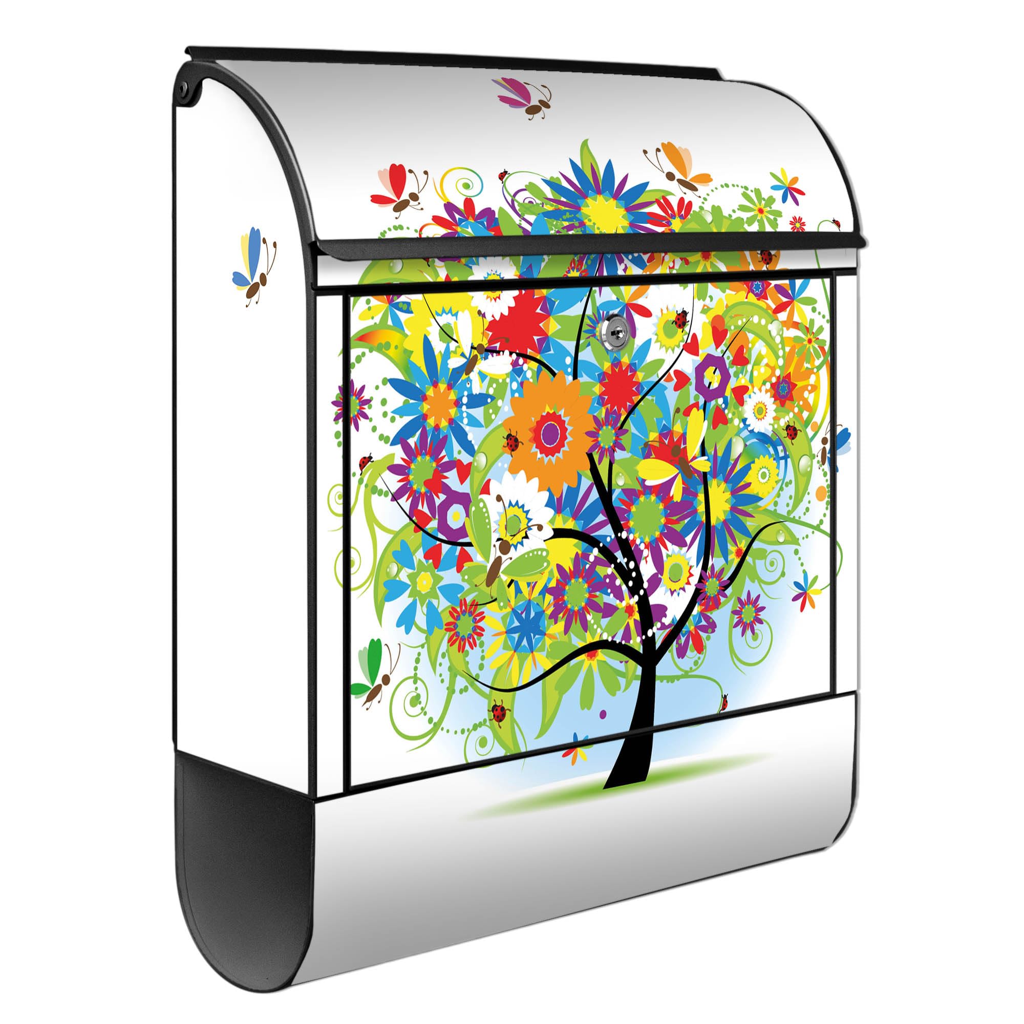 Banjado Briefkasten Märchenzauberbaum Schwarz Zeitungsfach