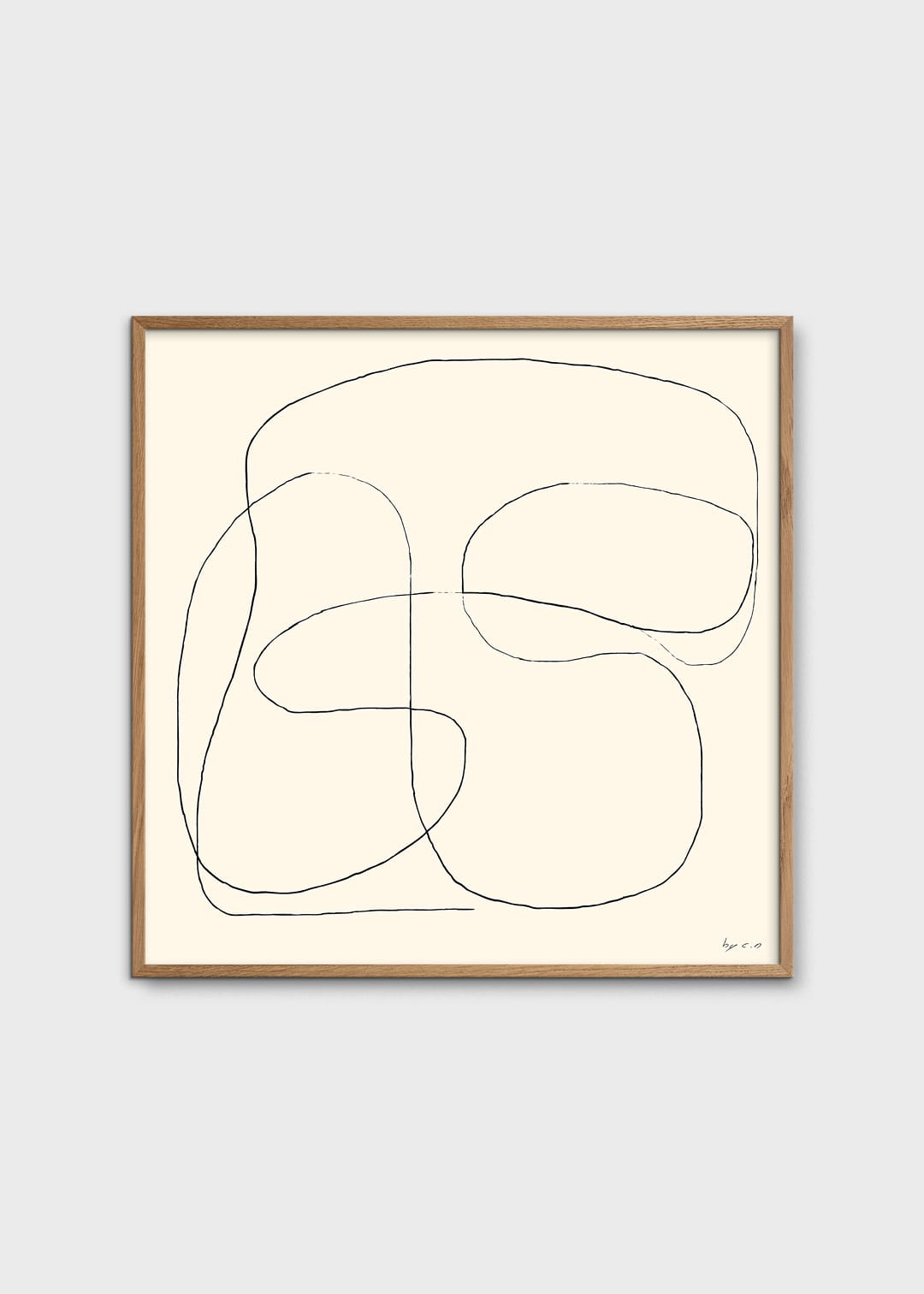 The Poster Club Figure 03 Kunstdruck 50x50 cm Beige