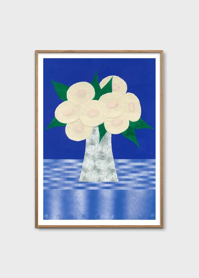The Poster Club Art Prints Spirals 01 Poster 30x40 cm blau-weiß