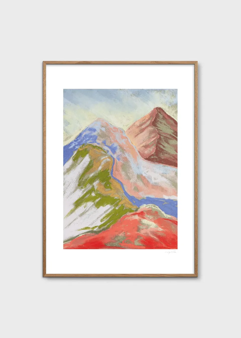 The Poster Club Art Prints Cuillin Ridge II Poster 30x40 blau