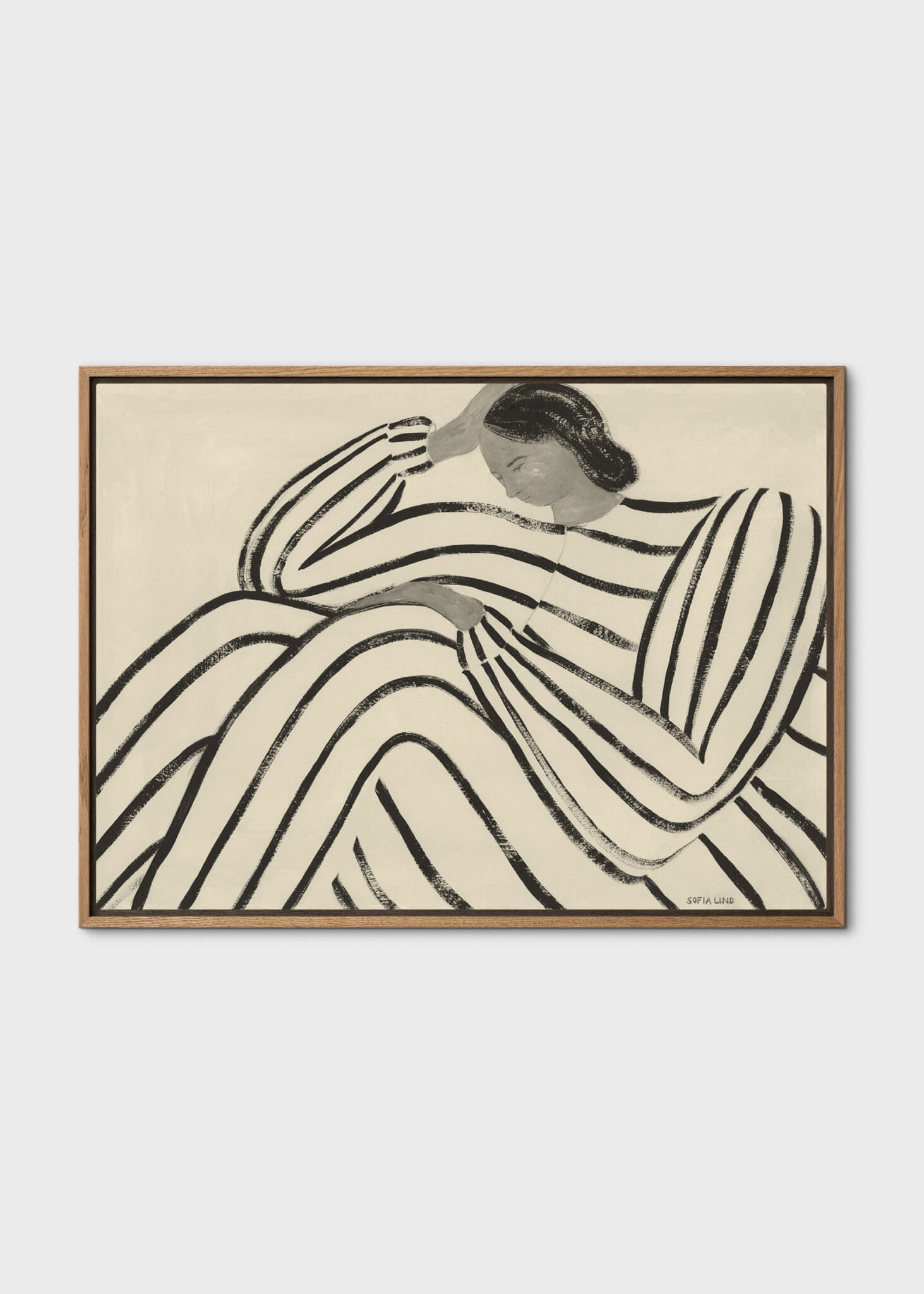 The Poster Club Art Prints Waiting Canvas 50x70 cm beige